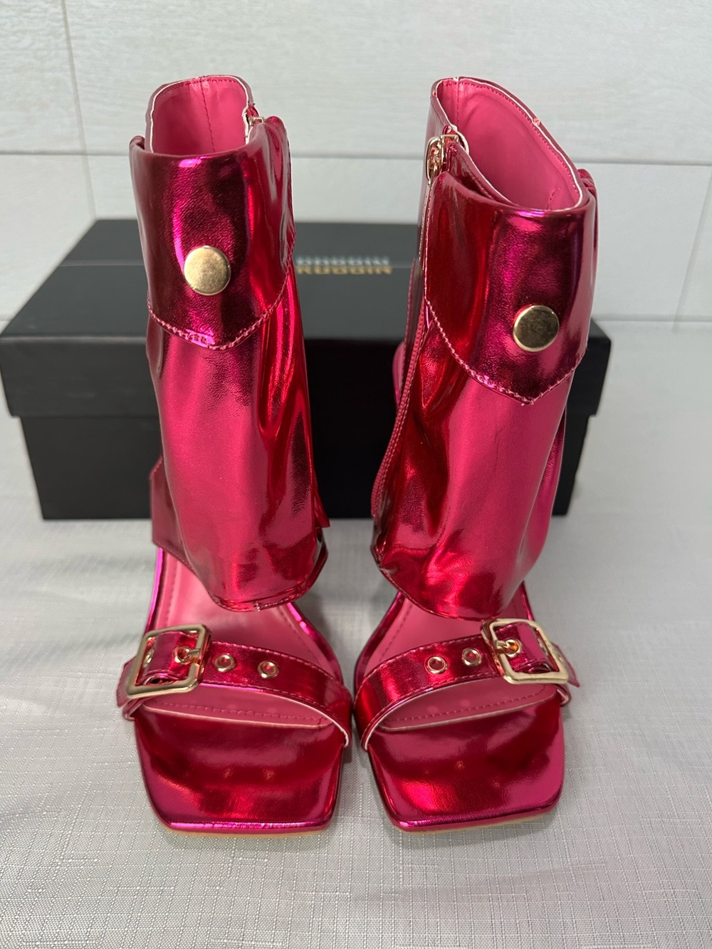 NEW Cape Robbin Pink Cargo Heels Size 7